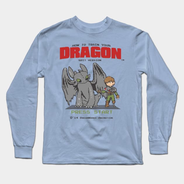 How To Train Your Dragon 8Bit Version Long Sleeve T-Shirt by Akiwa